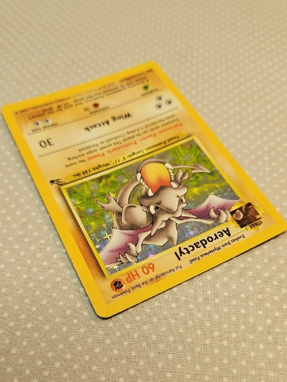 1999 Pokemon Aerodactyl 1/62 Fossil Holo - Picture 3 of 15